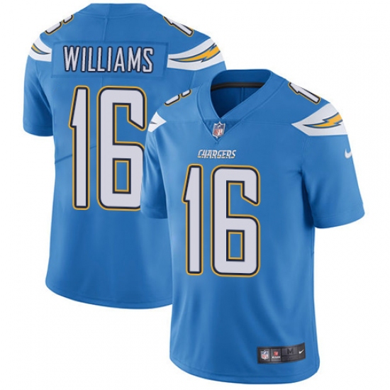 Youth Nike Los Angeles Chargers 16 Tyrell Williams Electric Blue Alternate Vapor Untouchable Limited Player NFL Jersey