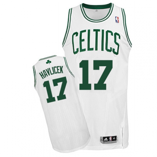 Men's Adidas Boston Celtics 17 John Havlicek Authentic White Home NBA Jersey