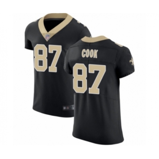 Men's New Orleans Saints 87 Jared Cook Black Team Color Vapor Untouchable Elite Player Football Jersey