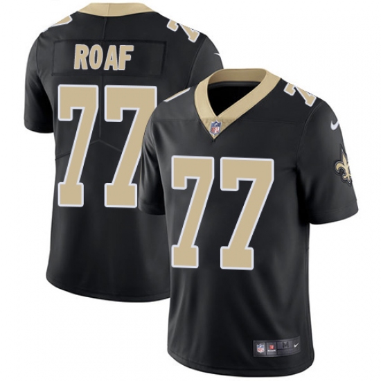 Men's Nike New Orleans Saints 77 Willie Roaf Black Team Color Vapor Untouchable Limited Player NFL Jersey