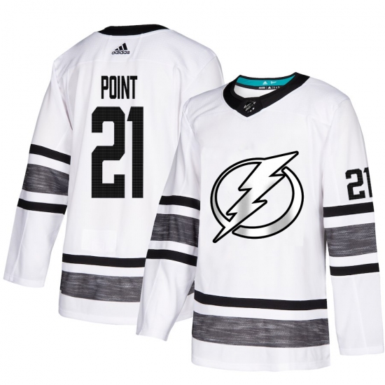 Men's Adidas Tampa Bay Lightning 21 Brayden Point White 2019 All-Star Game Parley Authentic Stitched NHL Jersey