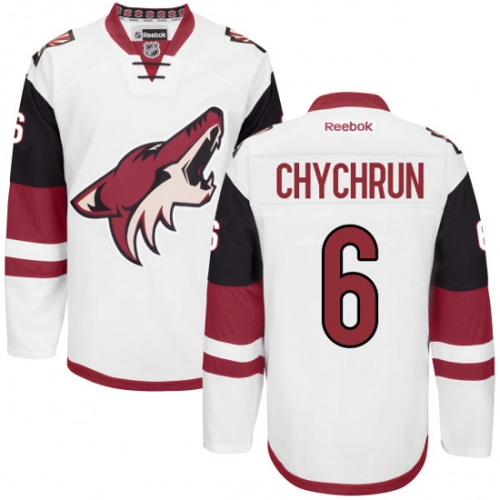 Men's Reebok Arizona Coyotes 6 Jakob Chychrun Authentic White Away NHL Jersey