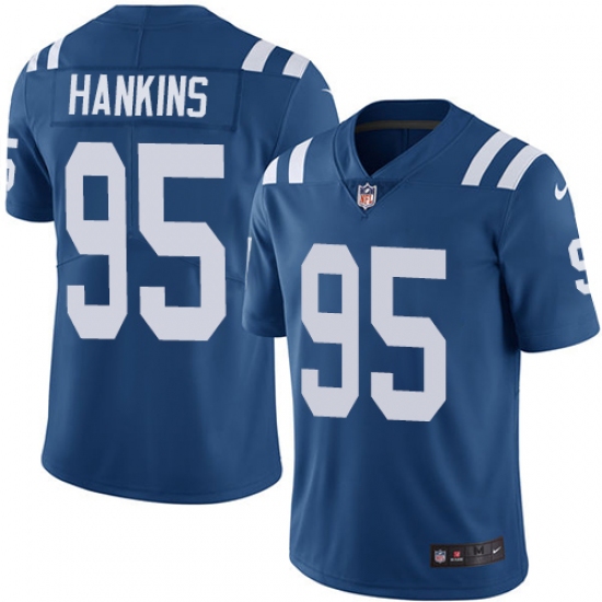 Men's Nike Indianapolis Colts 95 Johnathan Hankins Royal Blue Team Color Vapor Untouchable Limited Player NFL Jersey