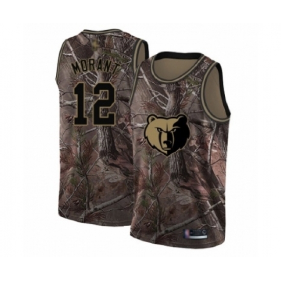 Men's Memphis Grizzlies 12 Ja Morant Swingman Camo Realtree Collection Basketball Jersey