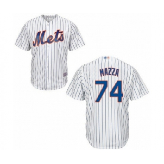 Youth New York Mets 74 Chris Mazza Authentic White Home Cool Base Baseball Player Jersey