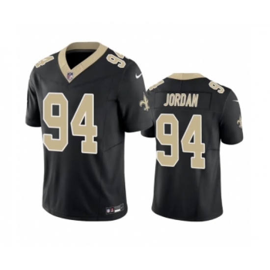 Men's New Orleans Saints 94 Cameron Jordan Black 2023 F.U.S.E. Vapor Untouchable Limited Stitched Jersey
