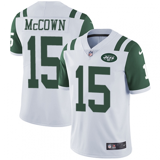 Youth Nike New York Jets 15 Josh McCown Elite White NFL Jersey