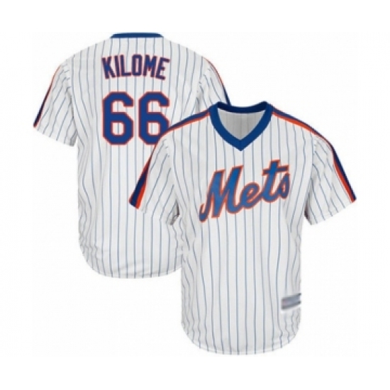 Youth New York Mets 66 Franklyn Kilome Authentic White Alternate Cool Base Baseball Player Jersey