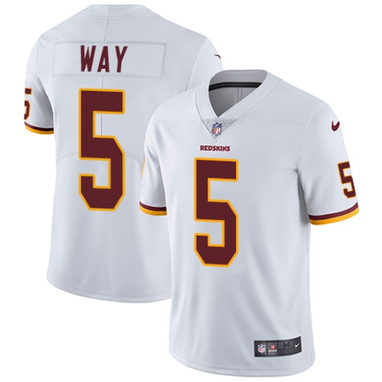 Men's Nike Washington Redskins 5 Tress Way White Vapor Untouchable Limited Player NFL Jersey