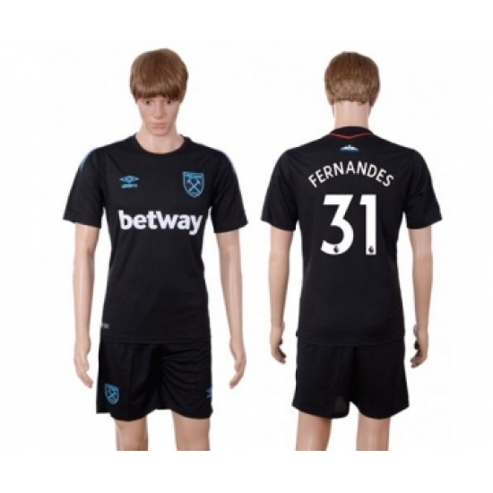 West Ham United 31 Fernandes Away Soccer Club Jersey