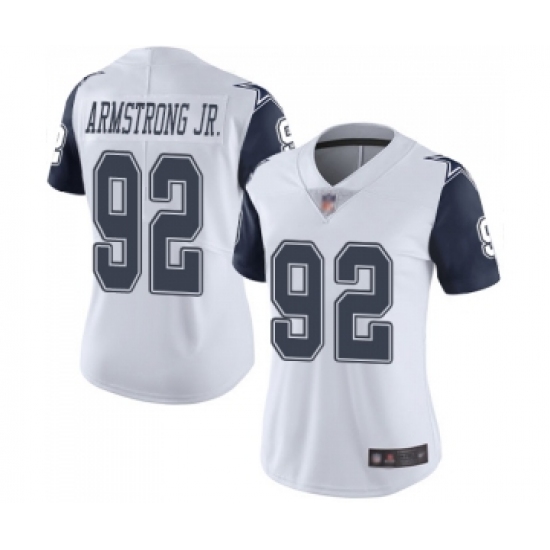 Women's Dallas Cowboys 92 Dorance Armstrong Jr. Limited White Rush Vapor Untouchable Football Jersey