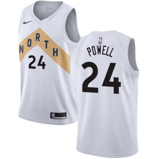 Women's Nike Toronto Raptors 24 Norman Powell Swingman White NBA Jersey - City Edition