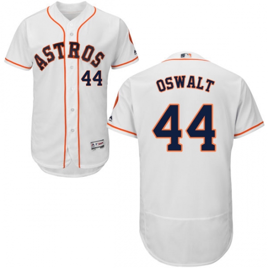 Men's Majestic Houston Astros 44 Roy Oswalt White Home Flex Base Authentic Collection MLB Jersey