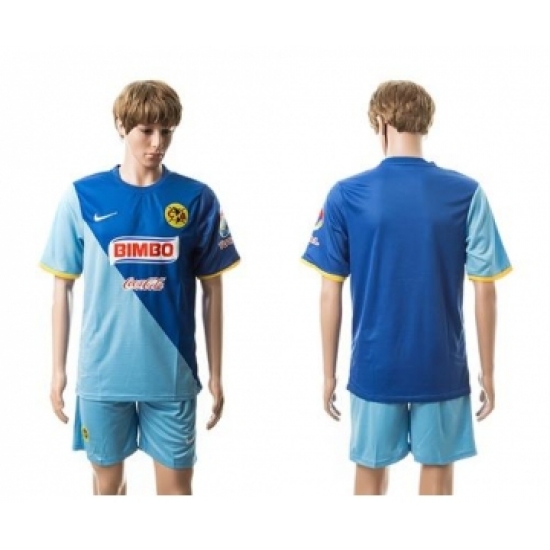 Club De Futbol America Blank Blue Away Soccer Club Jersey