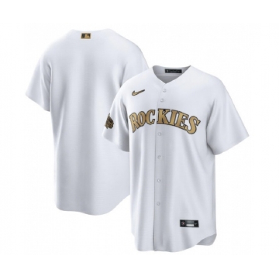 Men's Colorado Rockies Blank White 2022 All-Star Cool Base Stitched Baseball Jersey