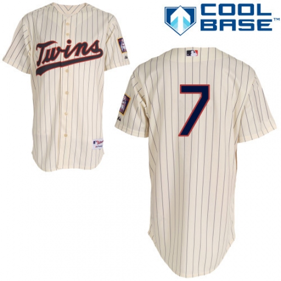 Women's Majestic Minnesota Twins 7 Joe Mauer Authentic Cream Alternate Cool Base MLB Jersey