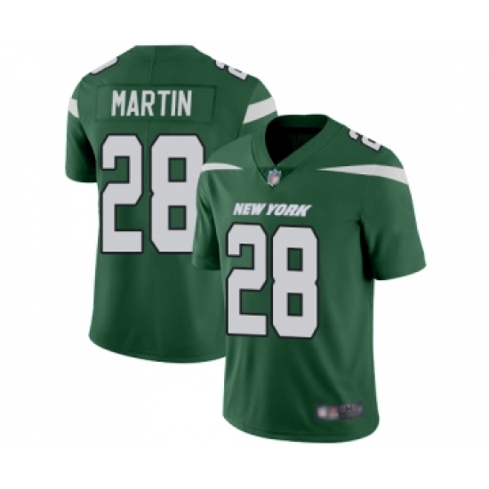 Youth New York Jets 28 Curtis Martin Green Team Color Vapor Untouchable Limited Player Football Jersey