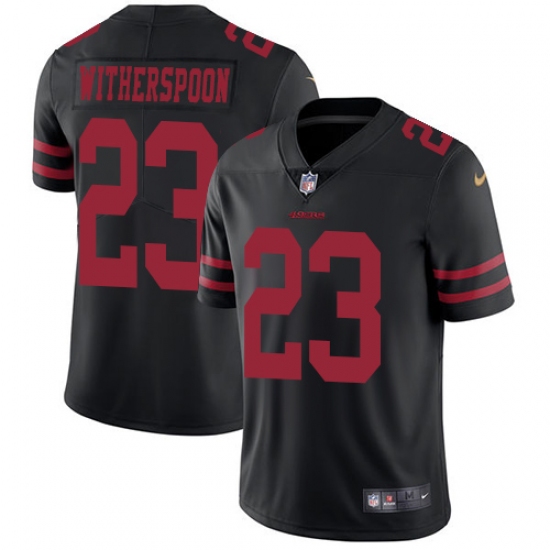 Men's Nike San Francisco 49ers 23 Ahkello Witherspoon Black Vapor Untouchable Limited Player NFL Jersey