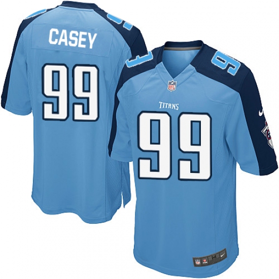 Men's Nike Tennessee Titans 99 Jurrell Casey Game Light Blue Team Color NFL Jersey