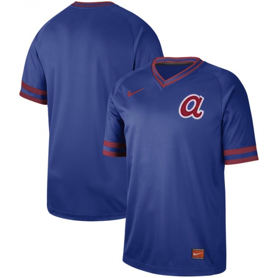 Men's Nike Atlanta Braves Blank Cooperstown Collection Legend V-Neck Jersey Royal