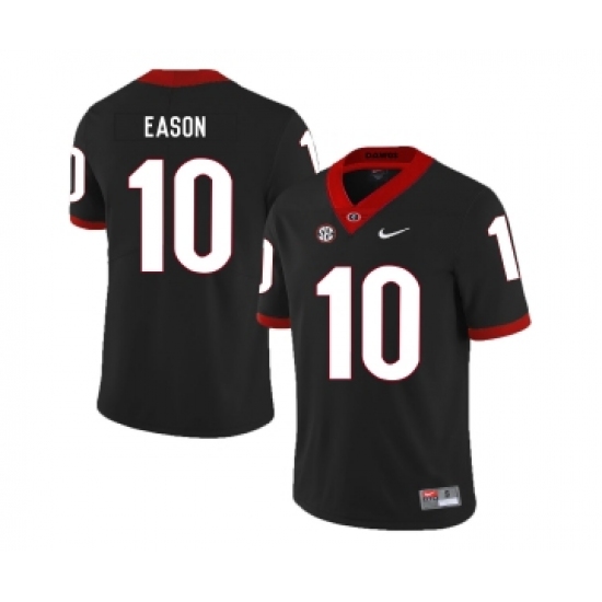 Georgia Bulldogs 10 Jacob Eason Black Nike College Football Jersey