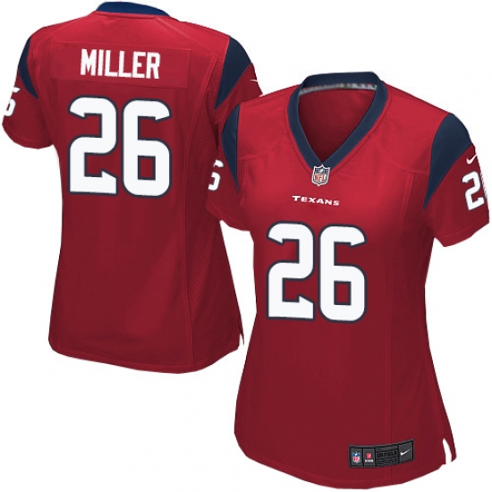 Women's Nike Houston Texans 26 Lamar Miller Game Red Alternate NFL Jersey