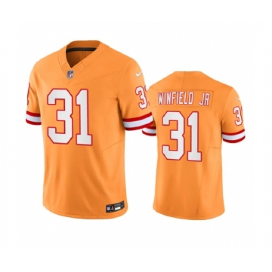 Men's Nike Tampa Bay Buccaneers 31 Antoine Winfield Jr. Orange Throwback Limited Stitched Jersey