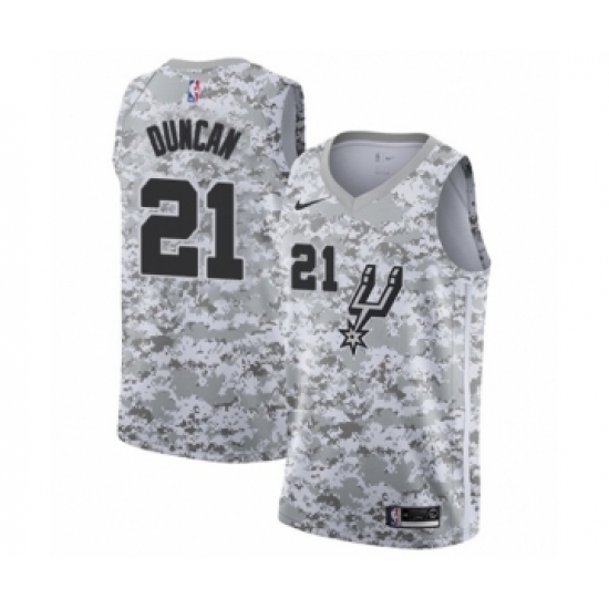 Youth San Antonio Spurs 21 Tim Duncan White Swingman Jersey - Earned Edition