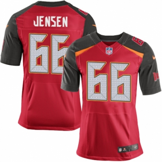 Men's Nike Tampa Bay Buccaneers 66 Ryan Jensen Elite Red Team Color NFL Jersey