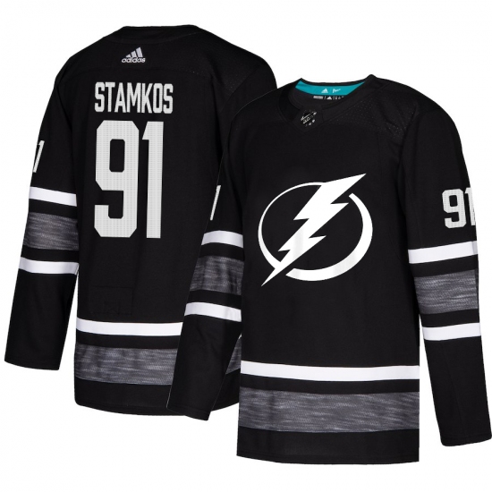 Men's Adidas Tampa Bay Lightning 91 Steven Stamkos Black 2019 All-Star Game Parley Authentic Stitched NHL Jersey