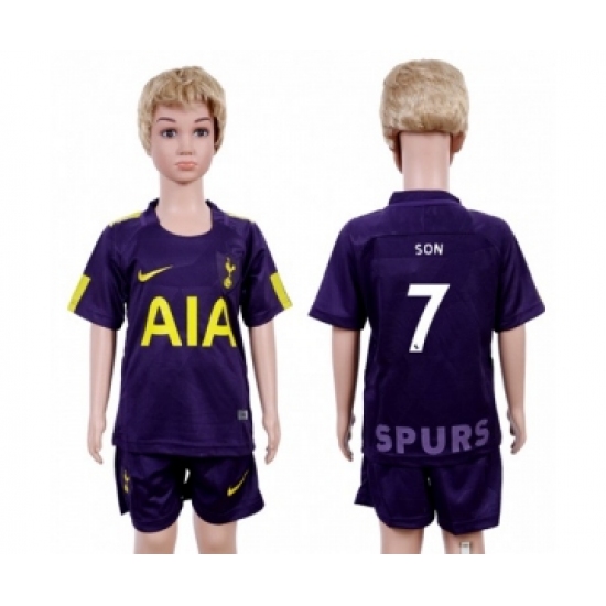 Tottenham Hotspur 7 Son Sec Away Kid Soccer Club Jersey