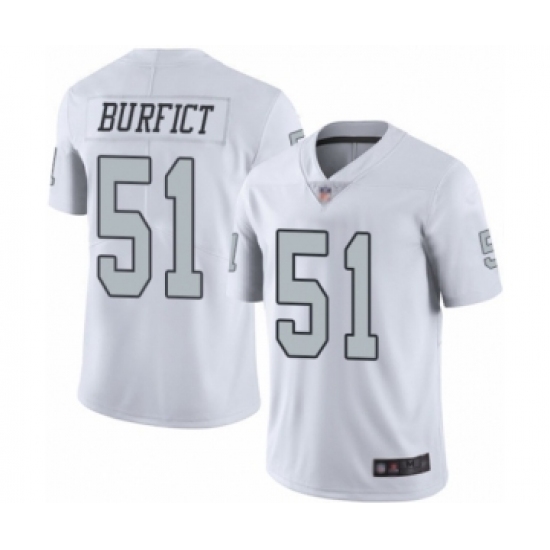 Men's Oakland Raiders 51 Vontaze Burfict Limited White Rush Vapor Untouchable Football Jersey