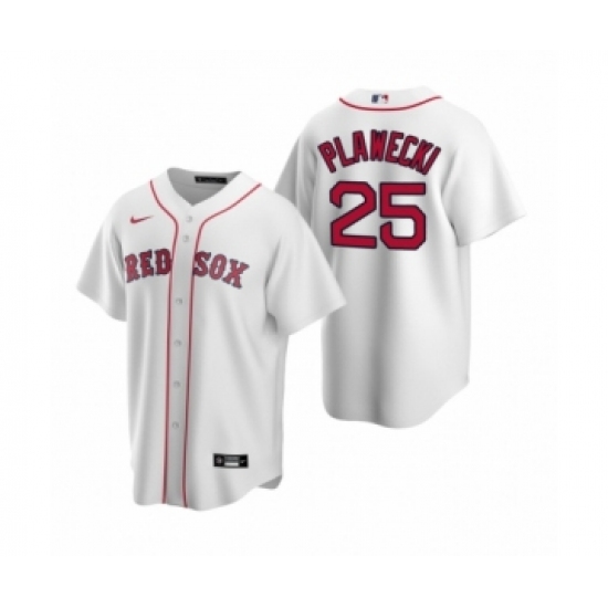 Women's Boston Red Sox 25 Kevin Plawecki Nike White Replica Home Jersey