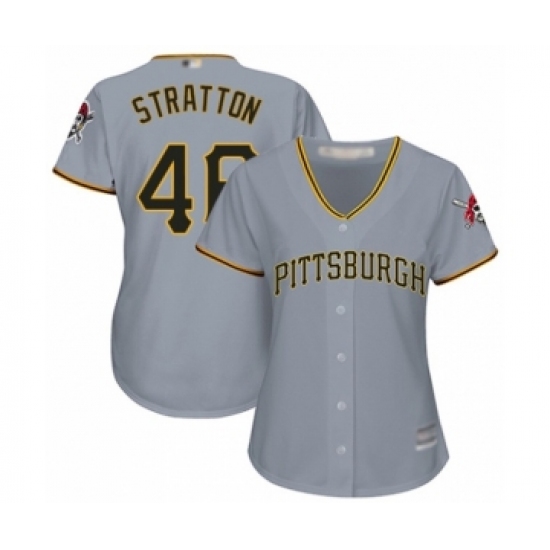 Women's Pittsburgh Pirates 46 Chris Stratton Authentic Grey Road Cool Base Baseball Player Jersey