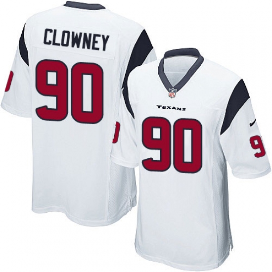 Men's Nike Houston Texans 90 Jadeveon Clowney Game White NFL Jersey