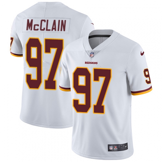 Youth Nike Washington Redskins 97 Terrell McClain White Vapor Untouchable Limited Player NFL Jersey