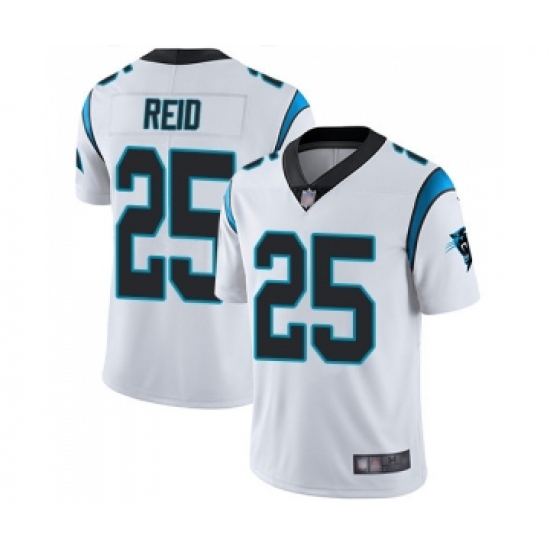 Men's Carolina Panthers 25 Eric Reid White Vapor Untouchable Limited Player Football Jersey