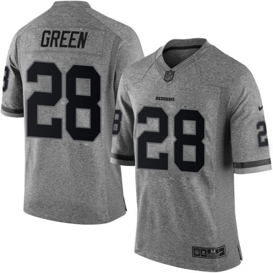 Men's Nike Washington Redskins 28 Darrell Green Limited Gray Gridiron NFL Jersey