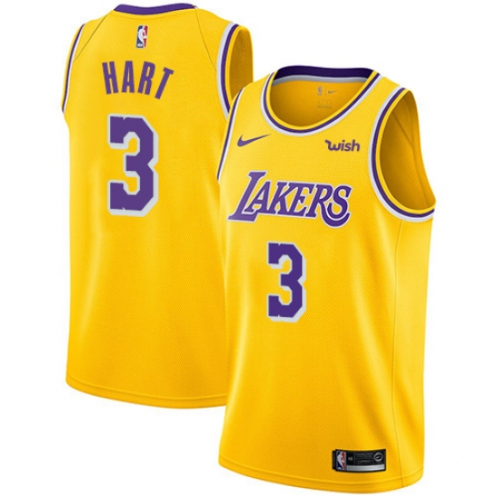 Youth Nike Los Angeles Lakers 3 Josh Hart Swingman Gold NBA Jersey - Icon Edition