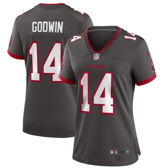 Women's Tampa Bay Buccaneers 14 Chris Godwin Nike Pewter Alternate Game Jersey