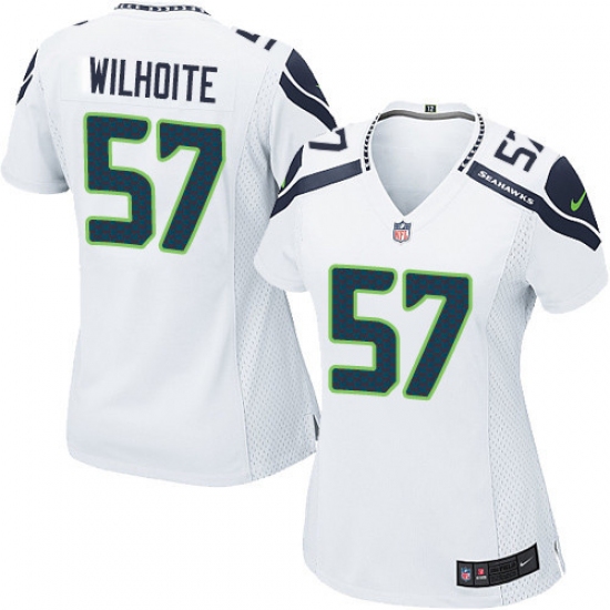 Women's Nike Seattle Seahawks 57 Michael Wilhoite Game White NFL Jersey