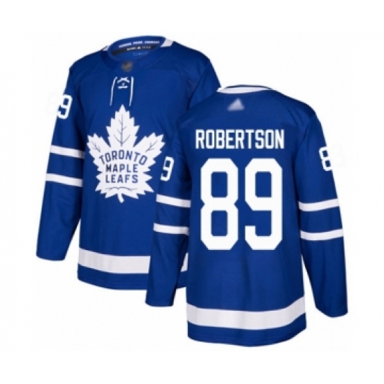 Men's Toronto Maple Leafs 89 Nicholas Robertson Authentic Royal Blue Home Hockey Jersey