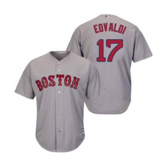 Men's Boston Red Sox 17 Nathan Eovaldi Replica Grey Road Cool Base Baseball Jersey