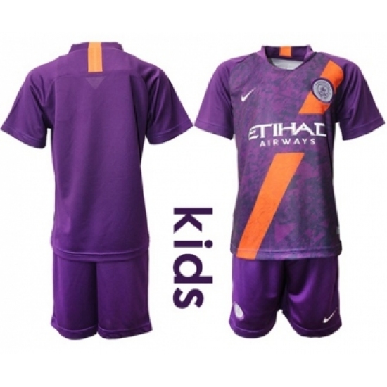 Manchester City Blank Third Kid Soccer Club Jersey