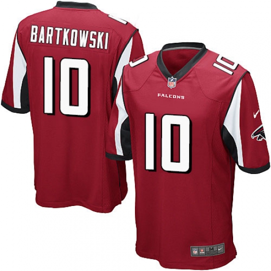 Men's Nike Atlanta Falcons 10 Steve Bartkowski Game Red Team Color NFL Jersey