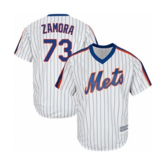 Youth New York Mets 73 Daniel Zamora Authentic White Alternate Cool Base Baseball Player Jersey