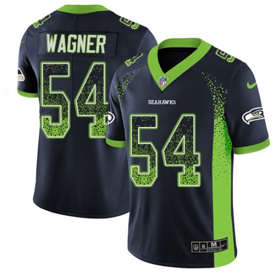 Men's Nike Seattle Seahawks 54 Bobby Wagner Limited Navy Blue Rush Drift Fashion NFL Jersey