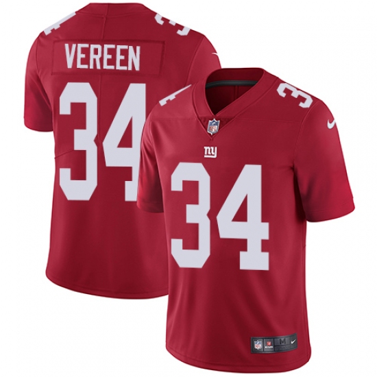 Youth Nike New York Giants 34 Shane Vereen Red Alternate Vapor Untouchable Limited Player NFL Jersey