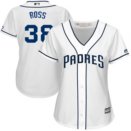 Women's Majestic San Diego Padres 38 Tyson Ross Replica White Home Cool Base MLB Jersey