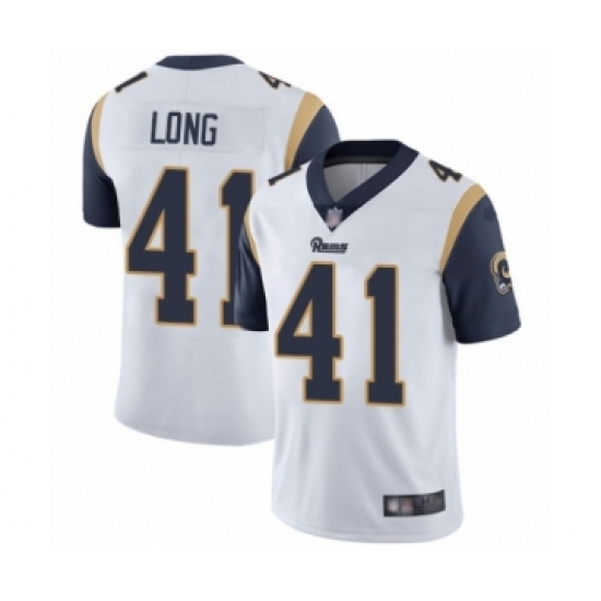 Men's Los Angeles Rams 41 David Long White Vapor Untouchable Limited Player Football Jersey